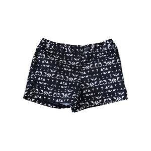 Worthington Shorts Womens 10 Black White Geometric Modern Fit Pockets Mid Rise